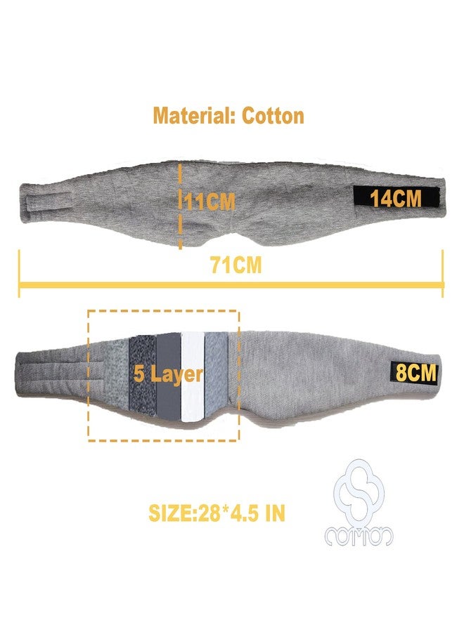 Fan Wu Cotton Sleep Mask for Side Sleepers – Soft, Lightweight & Breathable Blackout Eye Cover for Women & Men | Ideal for Travel, Hotel & Home Use | Grey - Image 2
